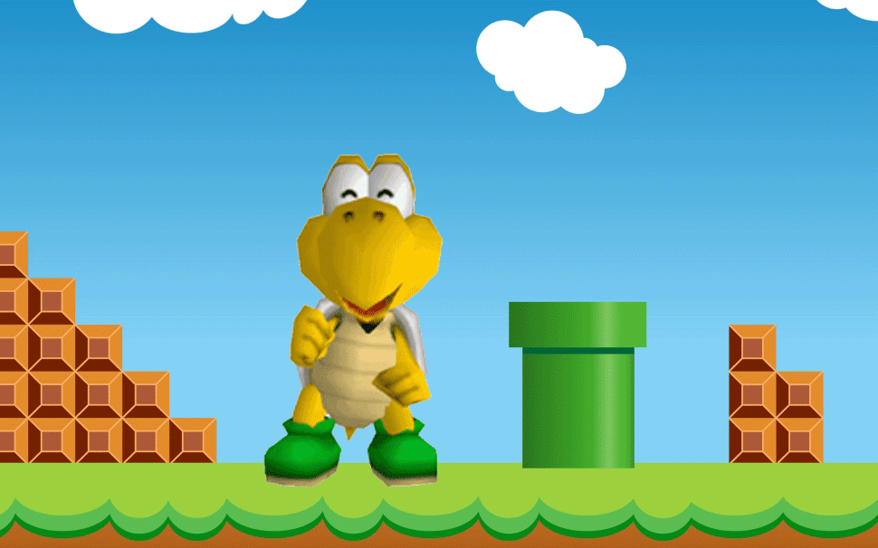 El bailecito de las tortuguitas míticas del juego de “New Super Mario Bros”.
