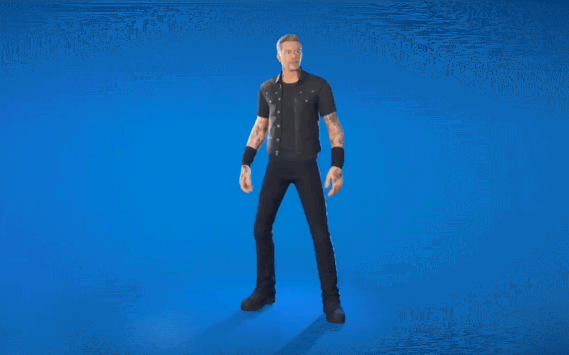 James Hetfield, de Metallica, bailando disco para Fortnite.